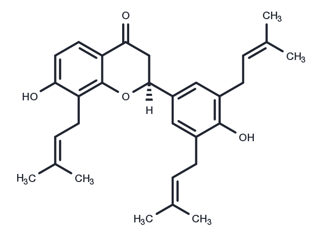 (-)-Sophoranone Chemical Structure