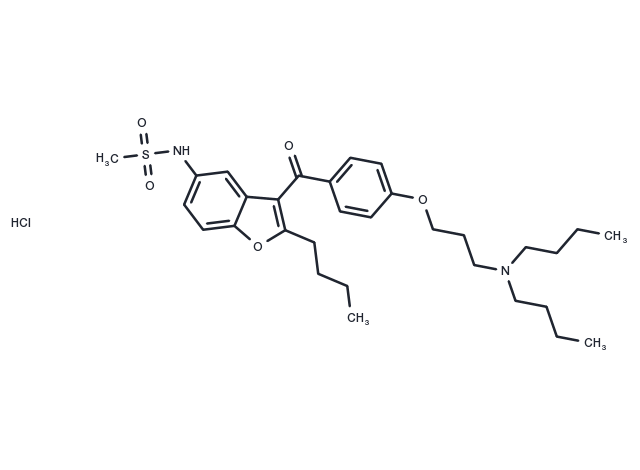 Dronedarone hydrochloride Chemical Structure
