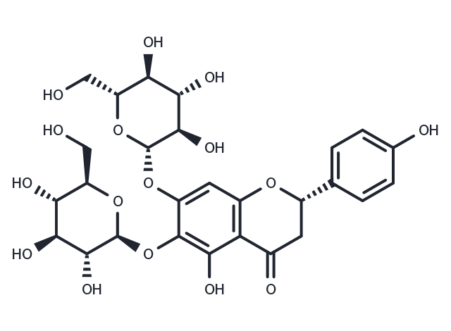 5,6,7,4'-Tetrahydroxyflavanone 6,7-diglucoside Chemical Structure