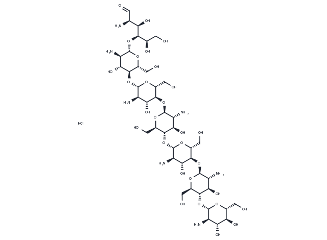 Chitoheptaose heptahydrochloride Chemical Structure