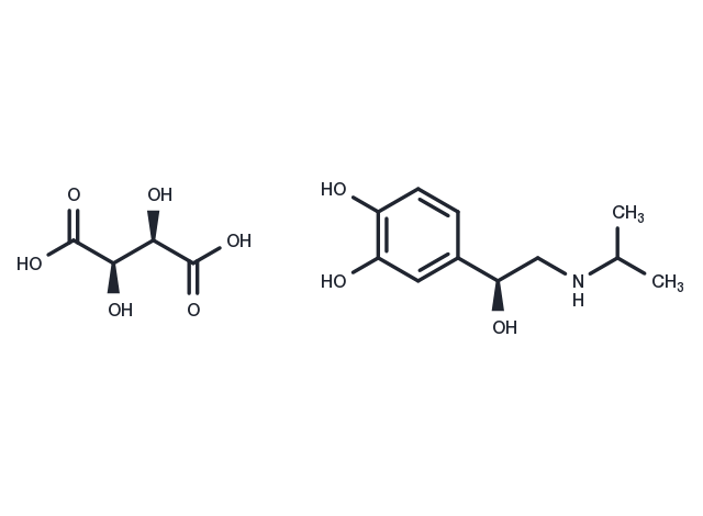 (S)-Isoproterenol bitartrate Chemical Structure