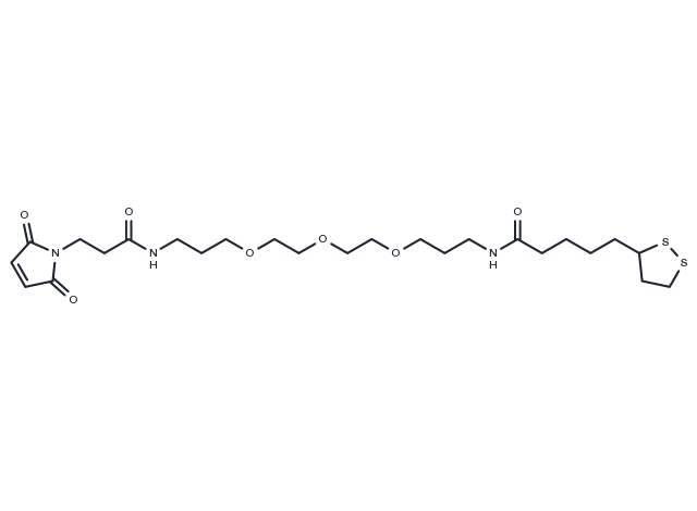 Lipoamide-PEG3-Mal Chemical Structure