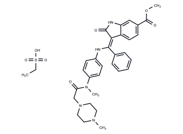 Nintedanib esylate Chemical Structure