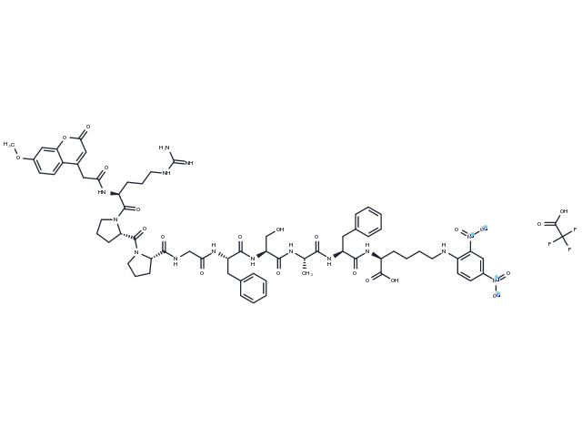 Mca-RPPGFSAFK(Dnp)-OH TFA Chemical Structure