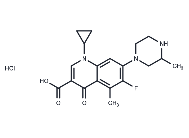 Grepafloxacin Hydrochloride Chemical Structure