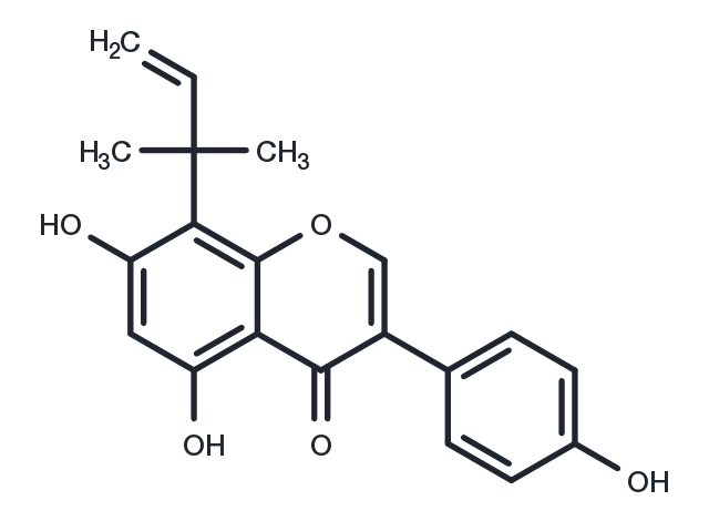 8-(1,1-Dimethylallyl)genistein Chemical Structure