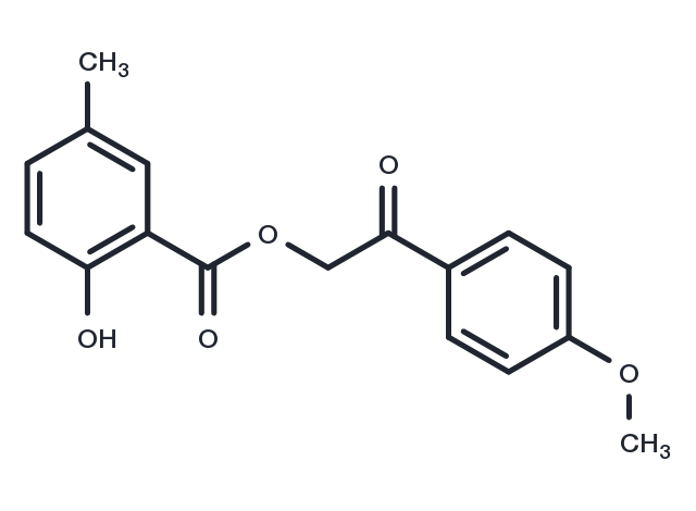 2-(4-methoxyphenyl)-2-oxoethyl 2-hydroxy-5-methylbenzoate Chemical Structure