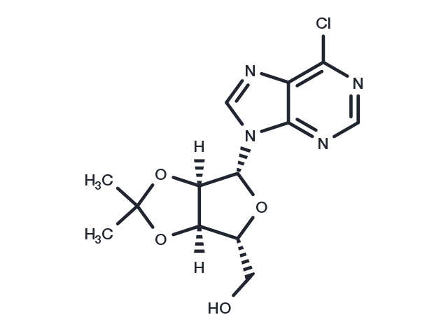 6-Chloro-9-(2’,3’-O-isopropylidene-beta-D-ribofuranosyl)purine Chemical Structure