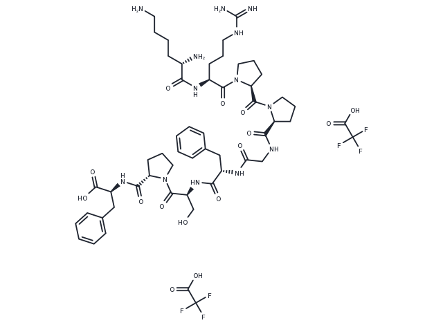 Lys-[Des-Arg9]Bradykinin,TFA Chemical Structure