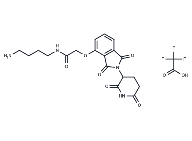Thalidomide-O-amido-C4-NH2 TFA Chemical Structure