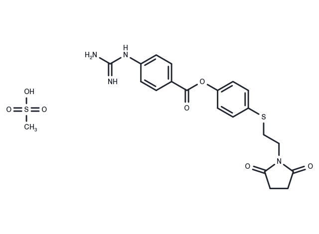Patamostat mesylate Chemical Structure