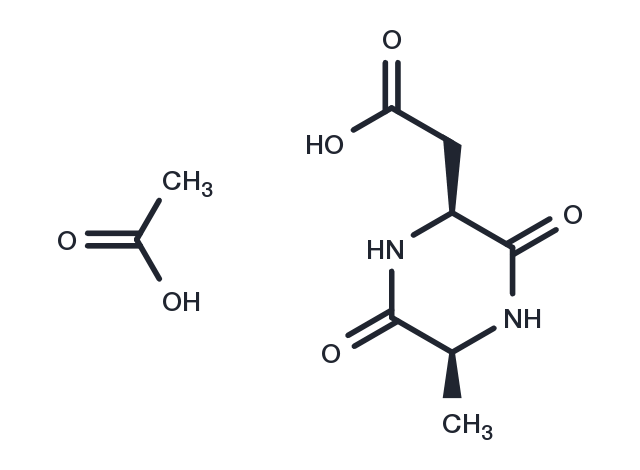 Aspartyl-alanyl-diketopiperazine acetate Chemical Structure