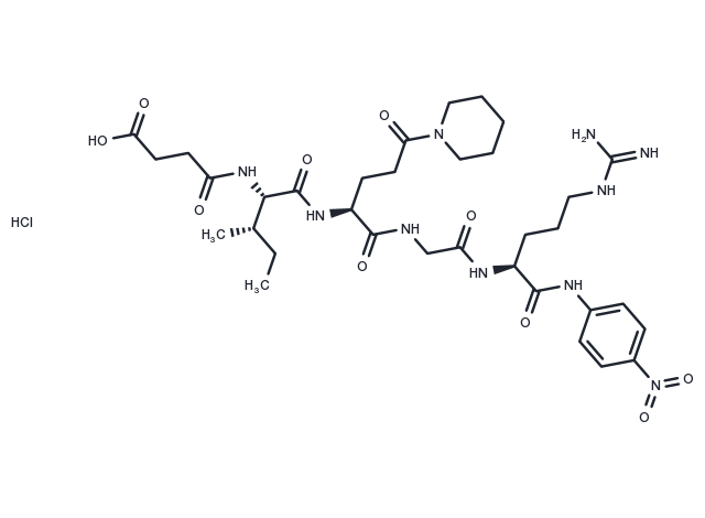 Suc-Ile-Glu(γ-pip)-Gly-Arg-pNA hydrochloride Chemical Structure