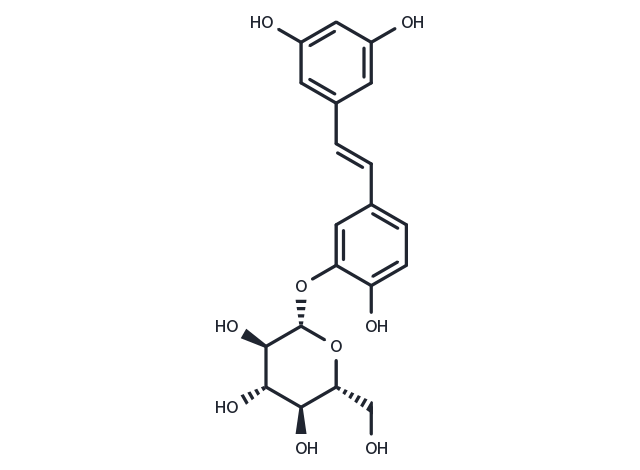 Piceatannol 3'-O-glucoside Chemical Structure