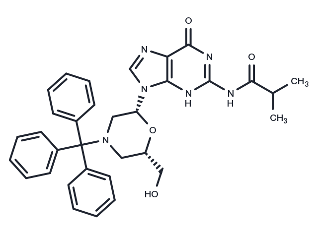 N2-Isobutyryl-N-trityl-morpholino   guanosine Chemical Structure