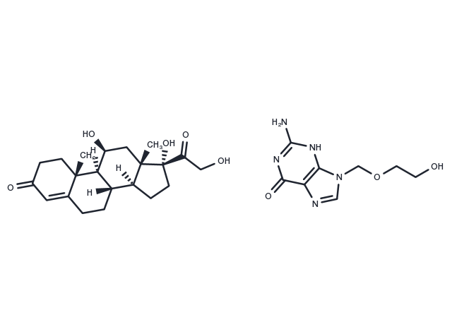 Acyclovir mixture with hydrocortisone Chemical Structure