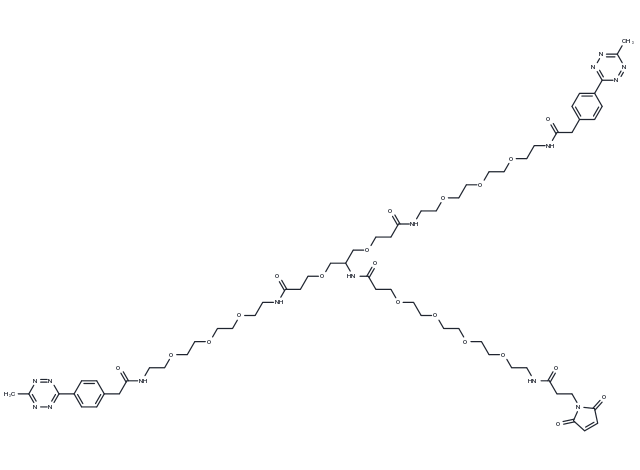 Mal-PEG4-bis-PEG3-methyltetrazine Chemical Structure