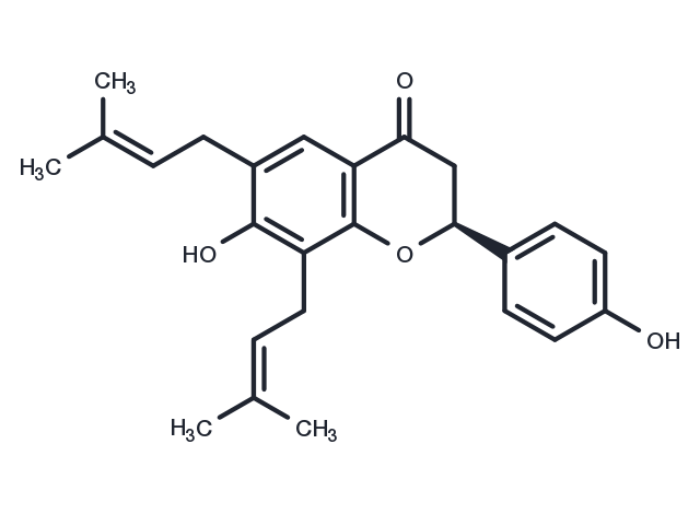 7,4'-Dihydroxy-6,8-diprenylflavanone Chemical Structure