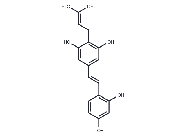 4-Prenyloxyresveratrol Chemical Structure
