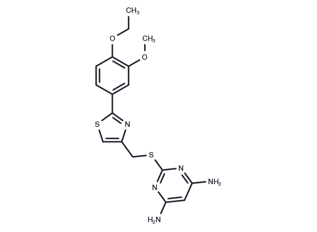2-({[2-(4-ethoxy-3-methoxyphenyl)-1,3-thiazol-4-yl]methyl}sulfanyl)pyrimidine-4,6-diamine Chemical Structure
