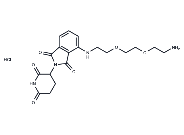 Thalidomide-PEG2-C2-NH2 hydrochloride Chemical Structure