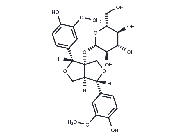 1-Hydroxypinoresinol 1-O-glucoside Chemical Structure