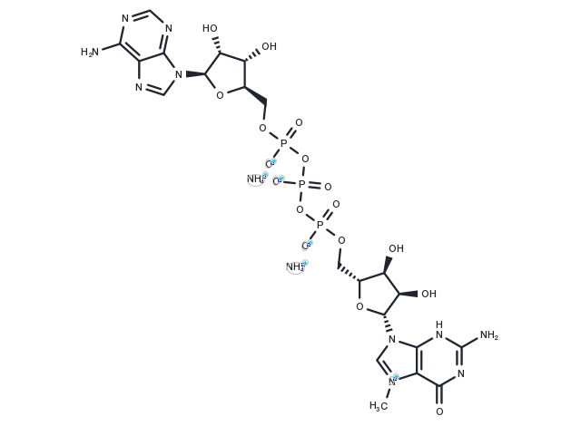 N7-Methyl-guanosine-5'-triphosphate-5'-adenosine diammonium Chemical Structure