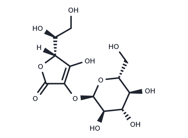 2-O-α-D-Glucopyranosyl-L-ascorbic Acid Chemical Structure