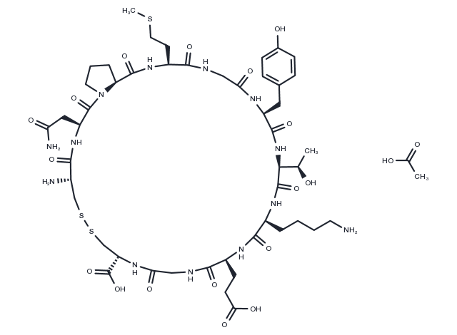 Cyclotraxin B acetate(1203586-72-4 free base) Chemical Structure