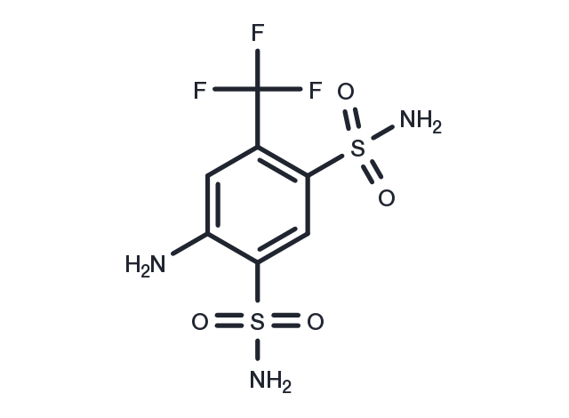 4-Amino-6-(trifluoromethyl)benzene-1,3-disulfonamide Chemical Structure