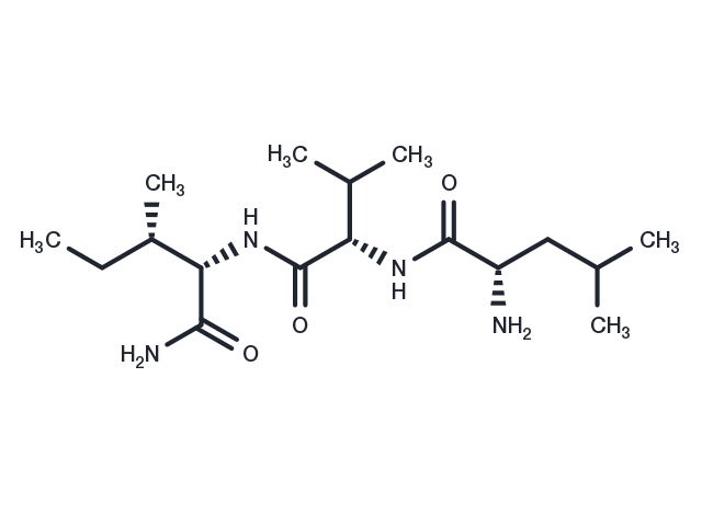 Leucyl-valyl-isoleucinamide Chemical Structure