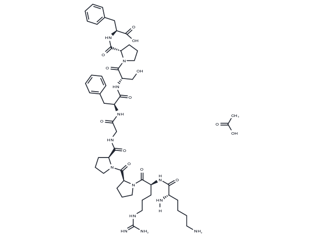 Lys-[Des-Arg9]Bradykinin acetate Chemical Structure
