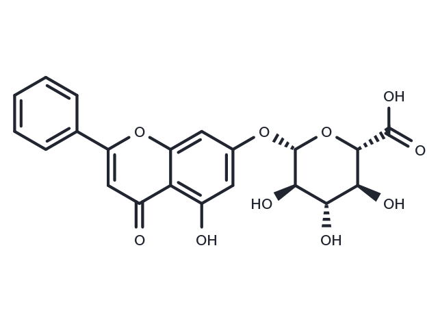 Chrysin-7-O-glucuronide Chemical Structure
