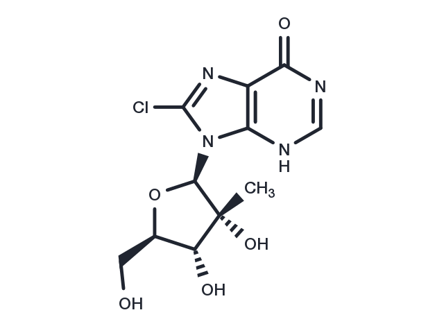 8-Chloro-2’-beta-C-methyl   inosine Chemical Structure