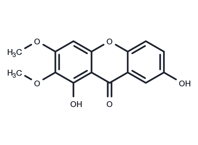 1,7-Dihydroxy-2,3-dimethoxyxanthone Chemical Structure