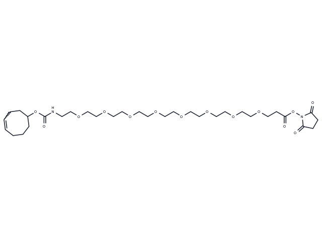 TCO-PEG8-NHS ester Chemical Structure