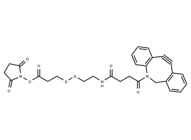 DBCO-CONH-S-S-NHS ester Chemical Structure