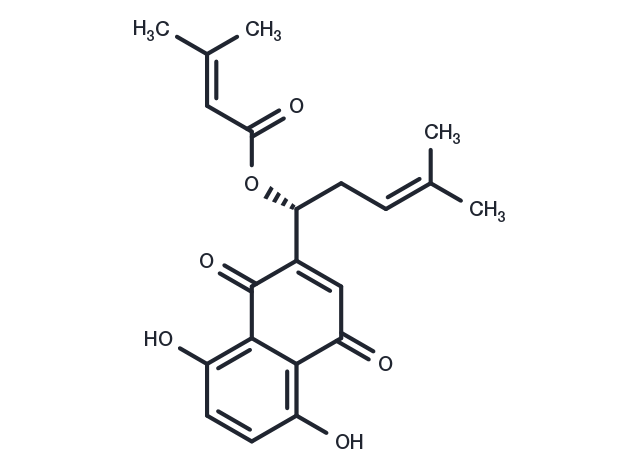 β,β-Dimethylacrylshikonin Chemical Structure