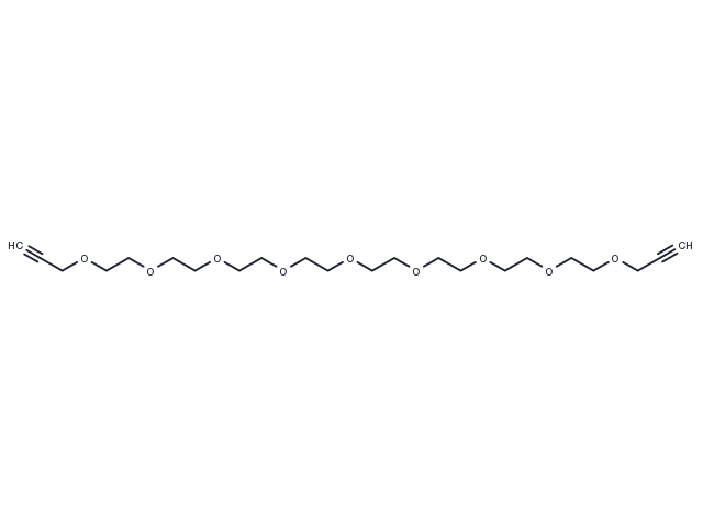 Bis-propargyl-PEG8 Chemical Structure