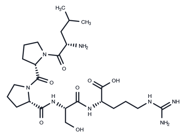 L-Leucyl-L-prolyl-L-prolyl-L-seryl-L-arginine Chemical Structure