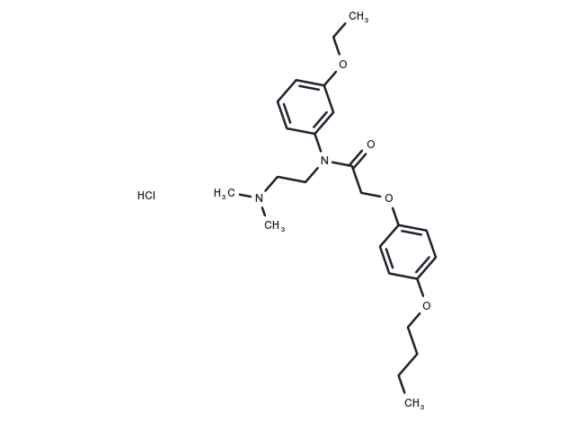 Acetamide, 2-(p-butoxyphenoxy)-N-(2-(dimethylamino)ethyl)-N-(m-ethoxyphenyl)-, hydrochloride Chemical Structure