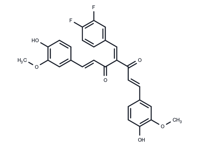 4-(3,4-Difluorobenzo)curcumin Chemical Structure