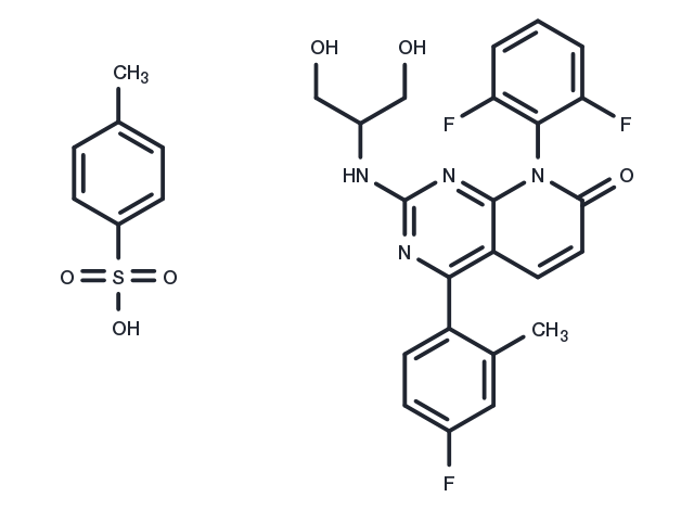 Dilmapimod tosylate Chemical Structure