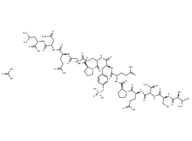 pp60 c-src (521-533) (phosphorylated) acetate Chemical Structure