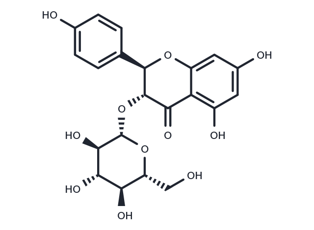 Dihydrokaempferol 3-O-glucoside Chemical Structure