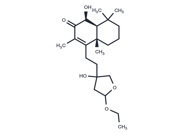 15,16-Epoxy-15-ethoxy-6beta,13-dihydroxylabd-8-en-7-one Chemical Structure