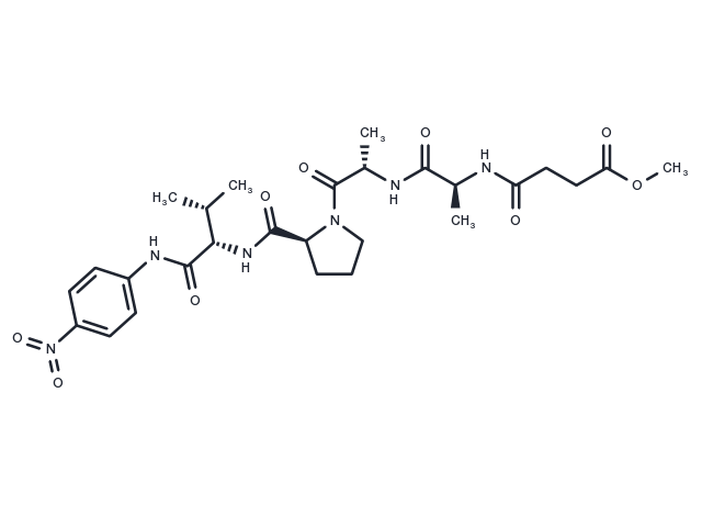 MeOSuc-AAPV-pNA Chemical Structure