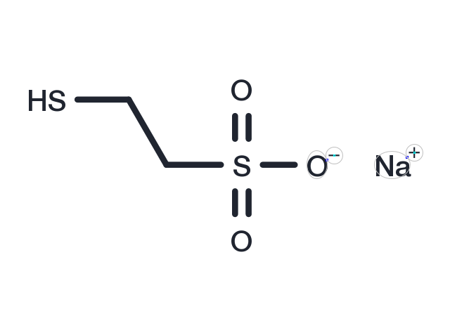 Sodium 2-mercaptoethanesulfonate Chemical Structure