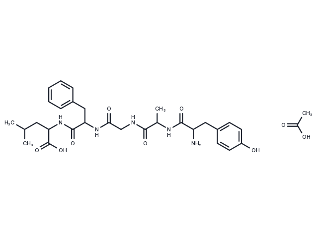 [D-Ala2]leucine-enkephalin acetate Chemical Structure