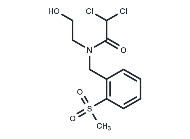 Acetamide, 2,2-dichloro-N-(2-hydroxyethyl)-N-(o-(methylsulfonyl)benzyl)- Chemical Structure